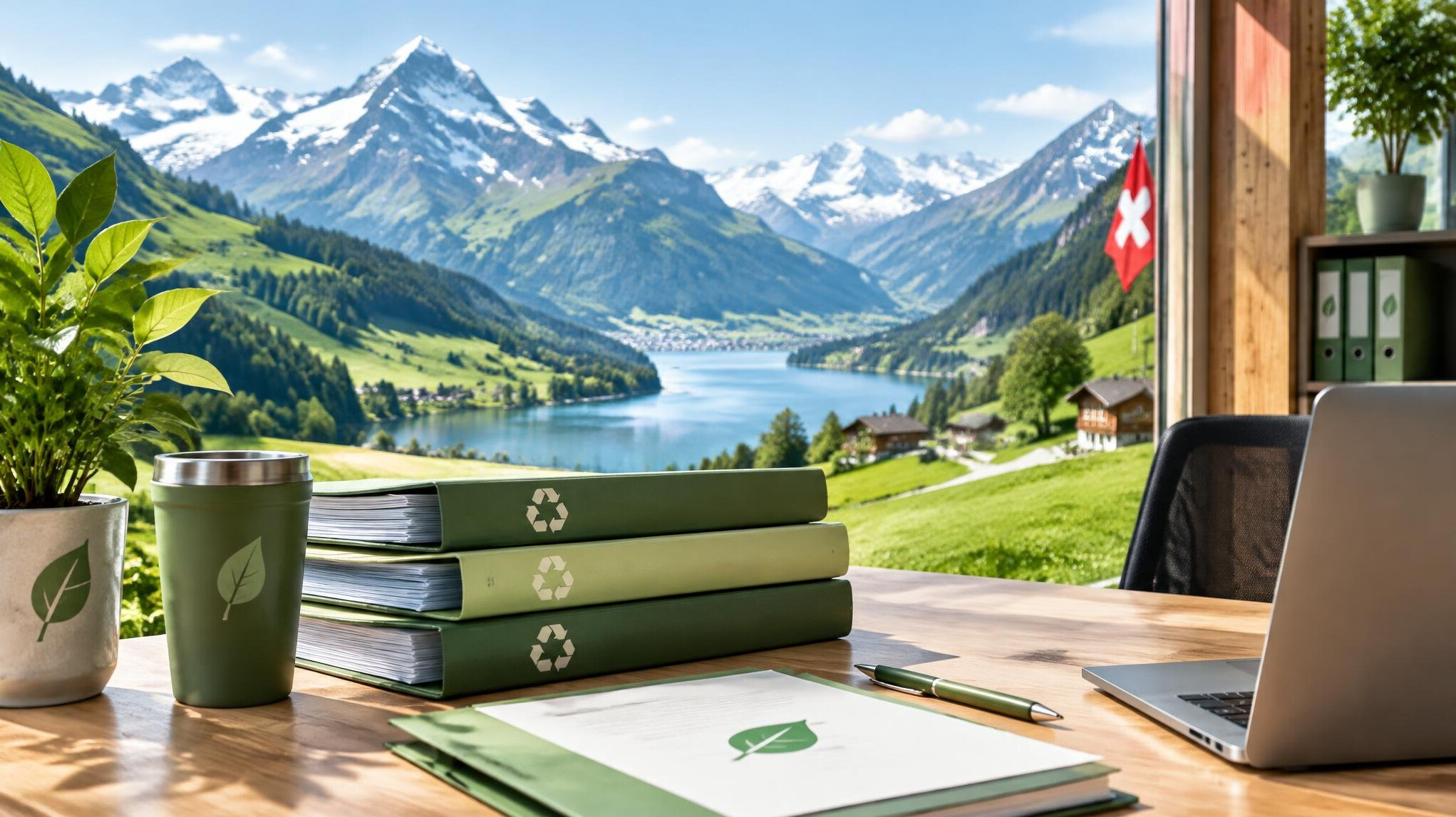 swiss alps green landscape